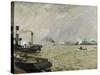 Port of Hamburg (Grey), 1916-Umberto Boccioni-Stretched Canvas