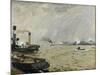 Port of Hamburg (Grey), 1916-Umberto Boccioni-Mounted Giclee Print