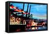 Port of Hamburg with Container Ship-Markus Bleichner-Framed Stretched Canvas
