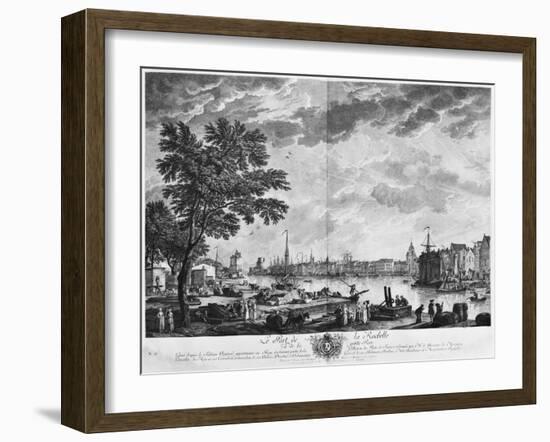 Port of La Rochelle, Seen from the Small Shore, Series of 'Les Ports De France'-Claude Joseph Vernet-Framed Giclee Print