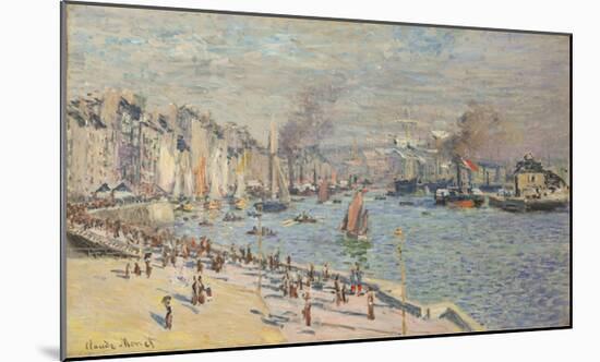 Port of Le Havre, 1874-Claude Monet-Mounted Premium Giclee Print