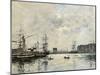 Port of Le Havre (Dock of La Barre)-Eugène Boudin-Mounted Art Print