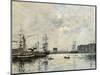 Port of Le Havre (Dock of La Barre)-Eugène Boudin-Mounted Art Print