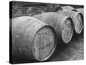 Port of London: Sherry from Spain Waiting on the Docks for Storage in the Vaults-Carl Mydans-Stretched Canvas