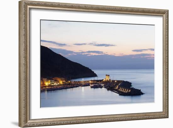 Port of Marciana Marina with Torre Pisana Tower-Markus Lange-Framed Photographic Print