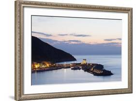 Port of Marciana Marina with Torre Pisana Tower-Markus Lange-Framed Photographic Print