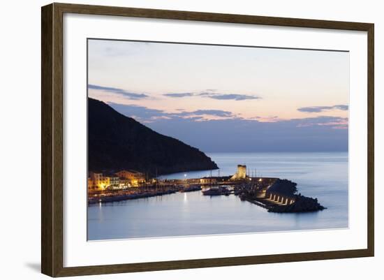 Port of Marciana Marina with Torre Pisana Tower-Markus Lange-Framed Photographic Print