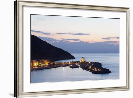 Port of Marciana Marina with Torre Pisana Tower-Markus Lange-Framed Photographic Print