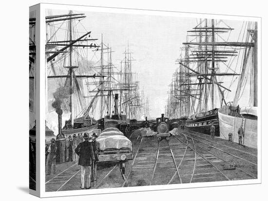 Port of Melbourne, Victoria, Australia, 1886-W Mollier-Stretched Canvas