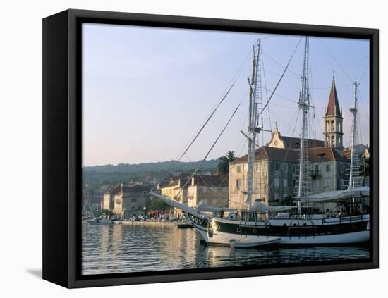 Port of Milna, Ile De Brac, Dalmatian Coast, Croatia, Adriatic-Bruno Barbier-Framed Stretched Canvas