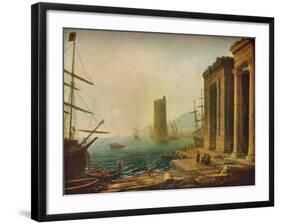 'Port of Ostia, Rome', c1643 (1931)-Claude Lorrain-Framed Giclee Print