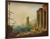 'Port of Ostia, Rome', c1643 (1931)-Claude Lorrain-Framed Giclee Print