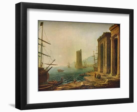 'Port of Ostia, Rome', c1643 (1931)-Claude Lorrain-Framed Giclee Print