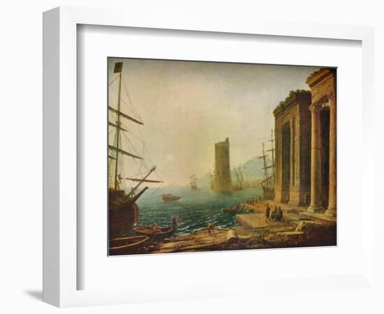 'Port of Ostia, Rome', c1643 (1931)-Claude Lorrain-Framed Giclee Print