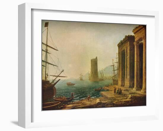 'Port of Ostia, Rome', c1643 (1931)-Claude Lorrain-Framed Giclee Print