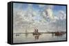 Port of Rotterdam-Eugène Boudin-Framed Stretched Canvas