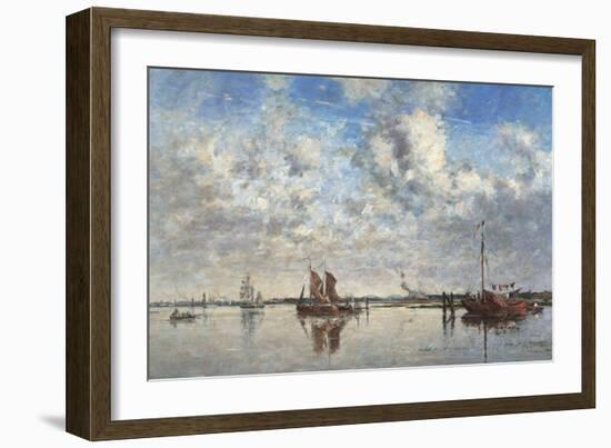 Port of Rotterdam-Eugène Boudin-Framed Art Print