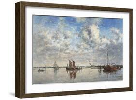 Port of Rotterdam-Eugène Boudin-Framed Art Print