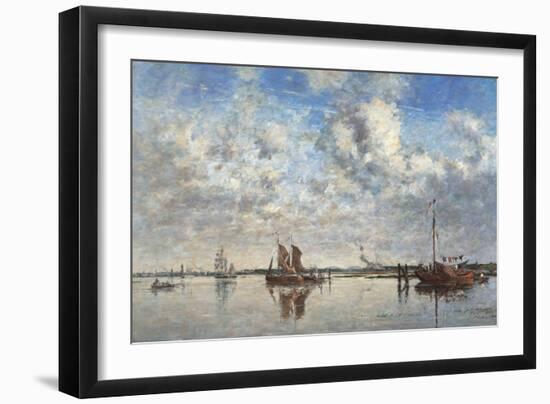 Port of Rotterdam-Eugène Boudin-Framed Art Print