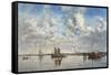 Port of Rotterdam-Eugène Boudin-Framed Stretched Canvas