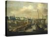 Port of Rouen, Ca 1620-Claude de Jongh-Stretched Canvas