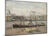 Port of Rouen, Unloading Wood, 1898 (Oil on Canvas)-Camille Pissarro-Mounted Giclee Print