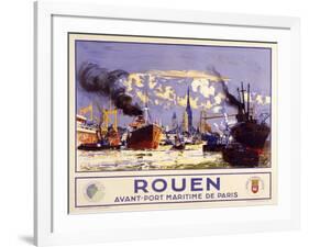 Port of Rouen-null-Framed Art Print