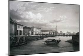 Port of Singapore, Engraving, from Journey around World by India and China Seas-Cyrille Pierre Theodore Laplace-Mounted Giclee Print