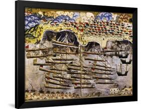 Port of Toulon Besieged by Ottoman Fleet from Book of Suleiman I, 1545-null-Framed Giclee Print