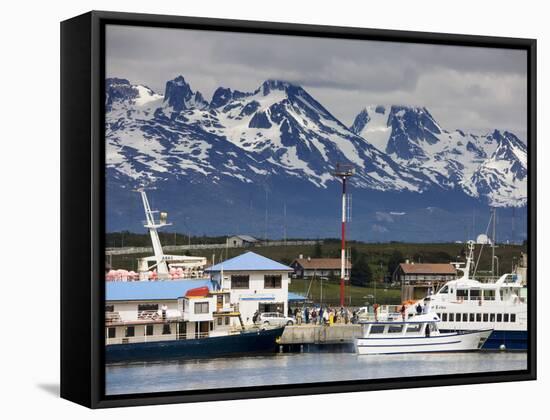 Port of Ushuaia, Tierra Del Fuego, Patagonia, Argentina, South America-Richard Cummins-Framed Stretched Canvas