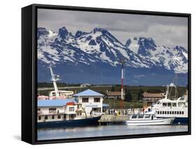 Port of Ushuaia, Tierra Del Fuego, Patagonia, Argentina, South America-Richard Cummins-Framed Stretched Canvas