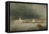 Port on a Stormy Day, 1835-George the Elder Chambers-Framed Stretched Canvas