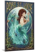 Port St. Lucie, Florida - Mermaid-Lantern Press-Mounted Art Print