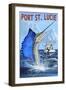 Port St. Lucie, Florida - Sailfish-Lantern Press-Framed Art Print