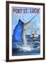 Port St. Lucie, Florida - Sailfish-Lantern Press-Framed Art Print