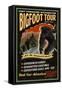 Port Townsend, Washington - Bigfoot Tours - Vintage Sign-Lantern Press-Framed Stretched Canvas