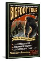 Port Townsend, Washington - Bigfoot Tours - Vintage Sign-Lantern Press-Framed Stretched Canvas