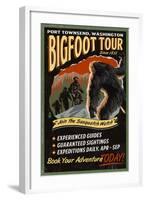 Port Townsend, Washington - Bigfoot Tours - Vintage Sign-Lantern Press-Framed Art Print