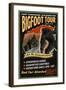 Port Townsend, Washington - Bigfoot Tours - Vintage Sign-Lantern Press-Framed Art Print