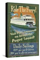 Port Townsend, Washington - Ferry-Lantern Press-Stretched Canvas