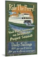 Port Townsend, Washington - Ferry-Lantern Press-Mounted Art Print