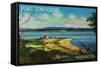 Port Townsend, Washington - Mt. Baker View-Lantern Press-Framed Stretched Canvas