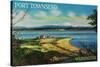 Port Townsend, Washington - Mt. Baker View-Lantern Press-Stretched Canvas