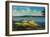 Port Townsend, Washington - Mt. Baker View-Lantern Press-Framed Art Print