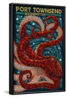 Port Townsend, Washington - Octopus Mosaic-Lantern Press-Framed Art Print