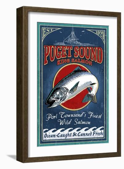 Port Townsend, Washington - Salmon-Lantern Press-Framed Art Print