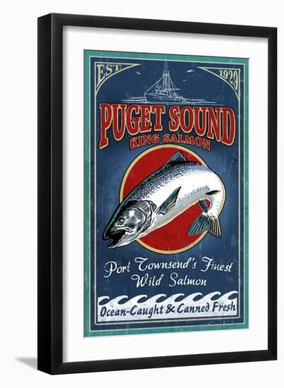 Port Townsend, Washington - Salmon-Lantern Press-Framed Art Print