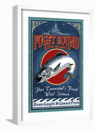 Port Townsend, Washington - Salmon-Lantern Press-Framed Art Print