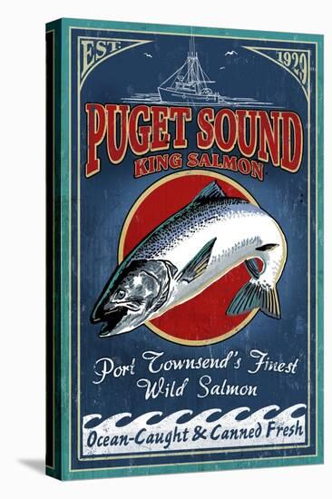 Port Townsend, Washington - Salmon-Lantern Press-Stretched Canvas
