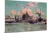 Port Traffic on the River Mersey-Charles Dixon-Mounted Premium Giclee Print